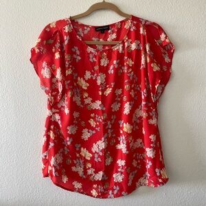 Floral Slit-sleeve Detail Blouse